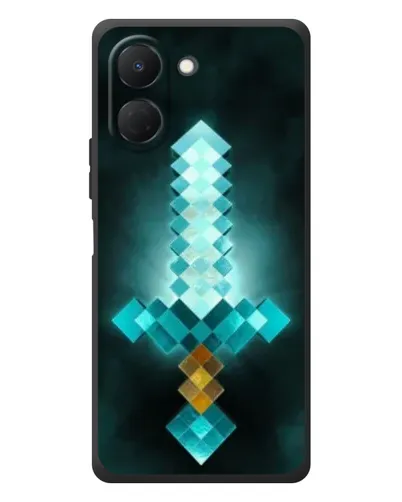 Чехол для TECNO Spark Go 3 с картинкой «Алмазный меч неон»