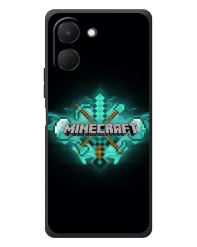 Чехол для TECNO Spark Go 3 с картинкой «Minecraft Diamond лого»