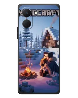 Чохол для TECNO Spark Go 3 з картинкою «Зимовий Minecraft»