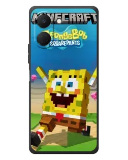 Чохол для TECNO Spark Go 3 з картинкою «Губка Боб Minecraft»