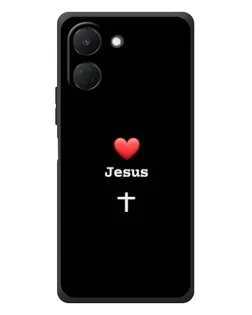 Чехол для TECNO Spark Go 3 с картинкой «Сердце - Jesus»