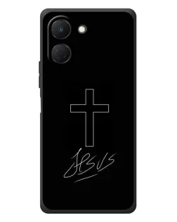 Чехол для TECNO Spark Go 3 с картинкой «Графический крест Jesus» Чехол для TECNO Spark Go 3 с картинкой «Графический крест Jesus»