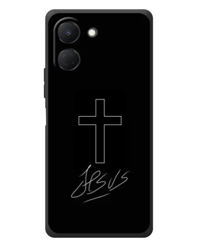 Чехол для TECNO Spark Go 3 с картинкой «Графический крест Jesus» Чехол для TECNO Spark Go 3 с картинкой «Графический крест Jesus»