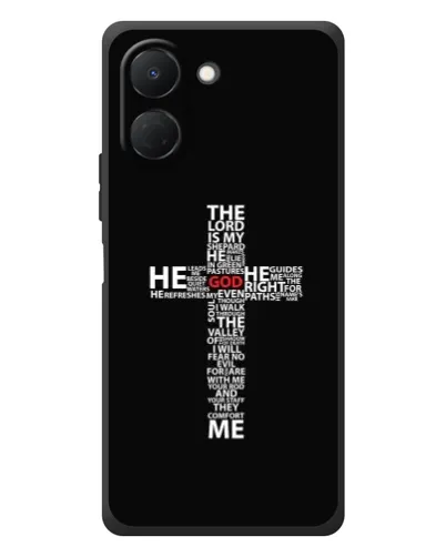 Чехол для TECNO Spark Go 3 с картинкой «Текстовый крест» Чехол для TECNO Spark Go 3 с картинкой «Текстовый крест»