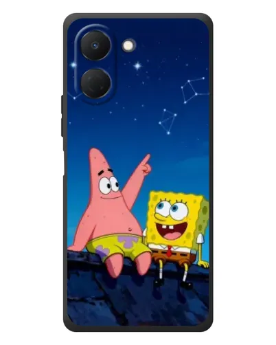 Чехол для TECNO Spark Go 3 с картинкой «Губка Боб и Патрик ночью» Чехол для TECNO Spark Go 3 с картинкой «Губка Боб и Патрик ночью»