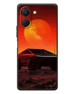 Чехол для TECNO Spark Go 3 с картинкой «Cybertruck на Марсе»