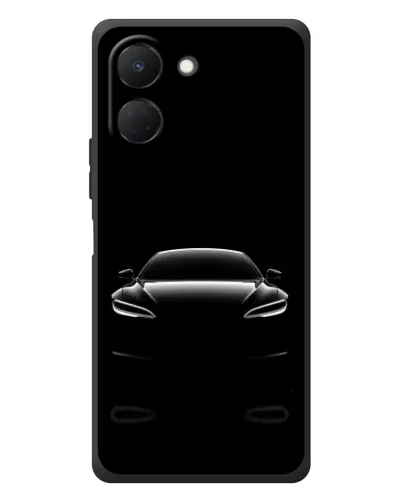 Чехол для TECNO Spark Go 3 с картинкой «Силуэт Tesla Night»