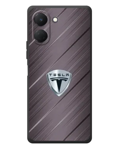 Чехол для TECNO Spark Go 3 с картинкой «Металлическая текстура Tesla»