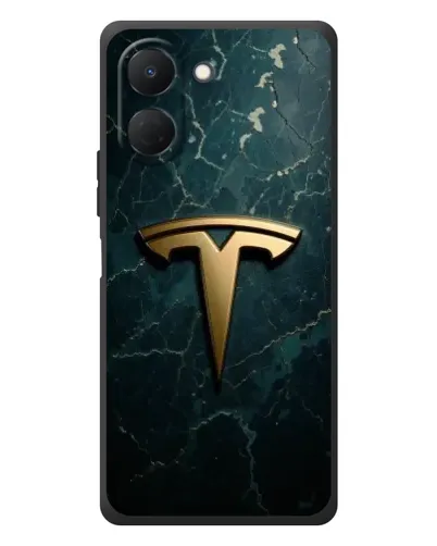 Чехол для TECNO Spark Go 3 с картинкой «Мраморная Tesla Gold»