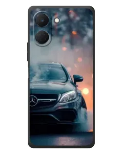 Чехол для TECNO Spark Go 3 с картинкой «Mercedes — ночной город»