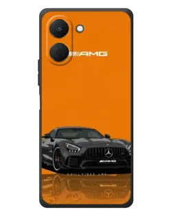 Чехол для TECNO Spark Go 3 с картинкой «Оранжевый Mercedes AMG»