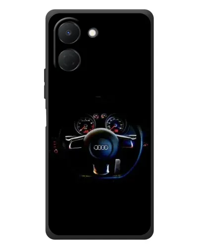 Чехол для TECNO Spark Go 3 с картинкой «Салон Audi — руль»