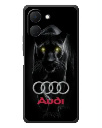 Чехол для TECNO Spark Go 3 с картинкой «Пантера и Audi»