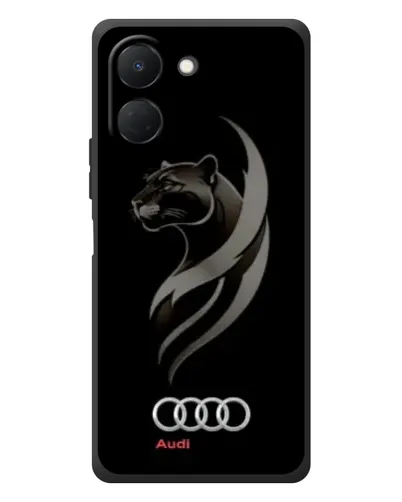 Чехол для TECNO Spark Go 3 с картинкой «Графика — пантера и Audi»
