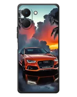 Чехол для TECNO Spark Go 3 с картинкой «Audi — закат»