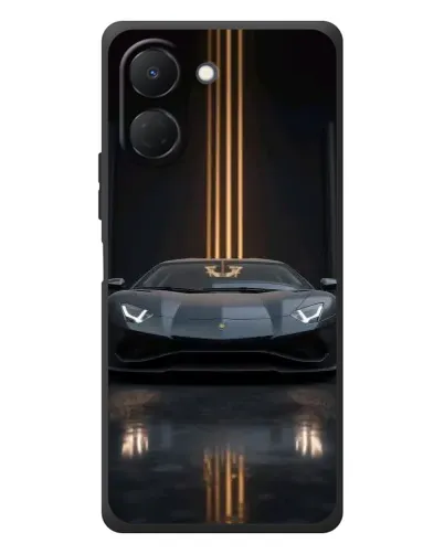 Чехол для TECNO Spark Go 3 с картинкой «Lamborghini золотые линии» Чехол для TECNO Spark Go 3 с картинкой «Lamborghini золотые линии»