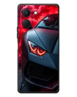 Чехол для TECNO Spark Go 3 с картинкой «Lamborghini красное сияние»