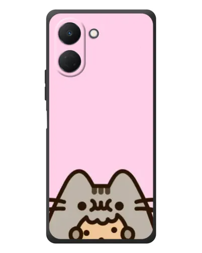 Чехол для TECNO Spark Go 3 с картинкой «Pusheen и печенье»