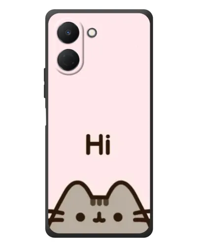 Чехол для TECNO Spark Go 3 с картинкой «Пушин говорит Hi»