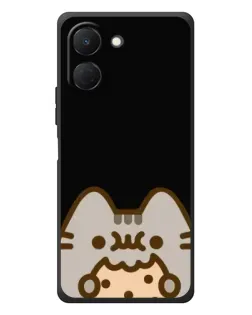 Чехол для TECNO Spark Go 3 с картинкой «Пушин на черном»