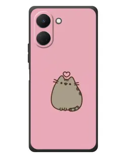 Чехол для TECNO Spark Go 3 с картинкой «Pusheen сердце»