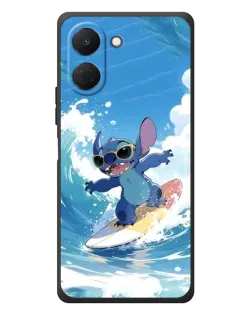 Чехол для TECNO Spark Go 3 с картинкой «Стич на волне»