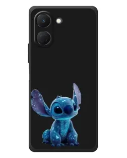 Чехол для TECNO Spark Go 3 с картинкой «Стич на черном»