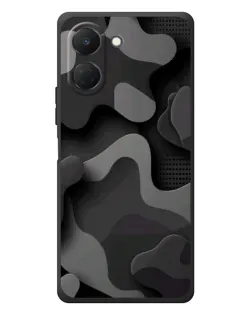 Чехол для TECNO Spark Go 3 с картинкой «Темный абстрактный камуфляж»