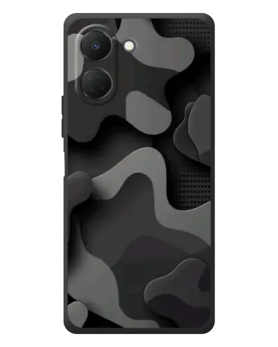 Чехол для TECNO Spark Go 3 с картинкой «Темный абстрактный камуфляж»