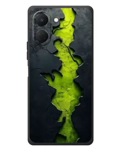 Чехол для TECNO Spark Go 3 с картинкой «Салатовый разлом скалы»