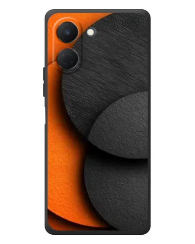Чехол для TECNO Spark Go 3 с картинкой «Геометрия оранжевых кругов»