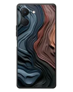 Чехол для TECNO Spark Go 3 с картинкой «Цветные волны каньона»