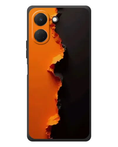 Чехол для TECNO Spark Go 3 с картинкой «Оранжевый разлом»