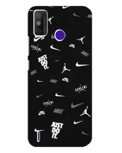 Чехол для TECNO Spark Power 2 (LC8) с картинкой «Nike Black Pattern» Чехол для TECNO Spark Power 2 (LC8) с картинкой «Nike Black Pattern»