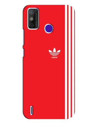 Чехол для TECNO Spark Power 2 (LC8) с картинкой «Красный минимализм Adidas»