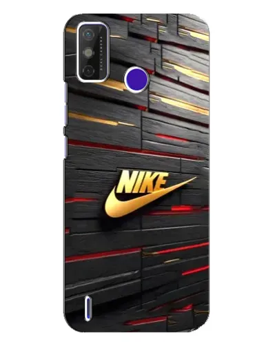 Чехол для TECNO Spark Power 2 (LC8) с картинкой «Золотой Nike на металле»