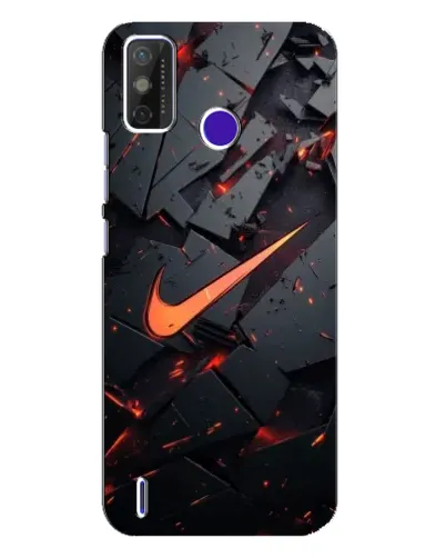 Чехол для TECNO Spark Power 2 (LC8) с картинкой «Nike — эффект разломов»