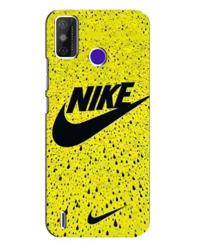Чехол для TECNO Spark Power 2 (LC8) с картинкой «Желтый текстурный Nike»