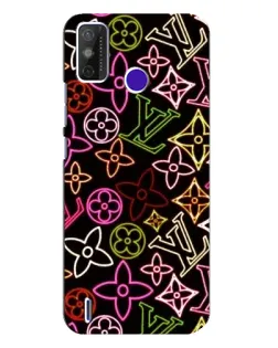 Чехол для TECNO Spark Power 2 (LC8) с картинкой «Неоновый микс Nike»