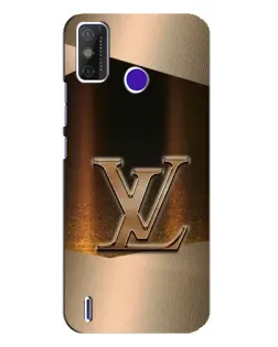 Чехол для TECNO Spark Power 2 (LC8) с картинкой «LV — золотое сияние»