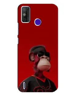 Чехол для TECNO Spark Power 2 (LC8) с картинкой «Bored Ape в красном» Чехол для TECNO Spark Power 2 (LC8) с картинкой «Bored Ape в красном»