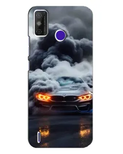 Чехол для TECNO Spark Power 2 (LC8) с картинкой «BMW в дыму»