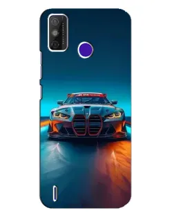 Чехол для TECNO Spark Power 2 (LC8) с картинкой «BMW — огни неона»