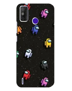 Чохол для TECNO Spark Power 2 (LC8) з картинкою «Космічний патерн Among Us»