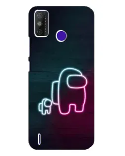 Чехол для TECNO Spark Power 2 (LC8) с картинкой «Among Us неон-арт» Чехол для TECNO Spark Power 2 (LC8) с картинкой «Among Us неон-арт»