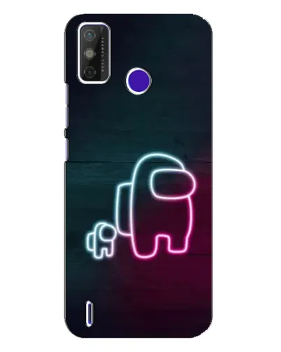 Чехол для TECNO Spark Power 2 (LC8) с картинкой «Among Us неон-арт» Чехол для TECNO Spark Power 2 (LC8) с картинкой «Among Us неон-арт»