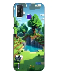 Чехол для TECNO Spark Power 2 (LC8) с картинкой «Minecraft летний день»
