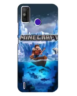 Чехол для TECNO Spark Power 2 (LC8) с картинкой «Minecraft ледяной мир»