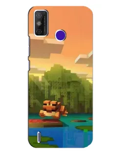 Чехол для TECNO Spark Power 2 (LC8) с картинкой «Майнкрафт закат солнца»