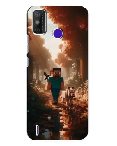 Чехол для TECNO Spark Power 2 (LC8) с картинкой «Стив в лесу» Чехол для TECNO Spark Power 2 (LC8) с картинкой «Стив в лесу»